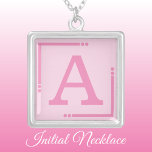 Collier Initiale personnalisée rose<br><div class="desc">Collier personnalisé / pendentif. Ajoutez votre initiale. Modèle de couleurs : rose</div>