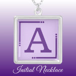 Collier Initiale personnalisée violet<br><div class="desc">Collier personnalisé / pendentif. Ajoutez votre initiale. Jeu de couleurs : violet</div>