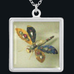 COLLIER JEWEL DRAGONFLY ANTIQUE<br><div class="desc">Elégant, coloré classique antique bijou d'émail doré avec rubis, perles, diamants dans les couleurs bleu jaune. . Photo et développement graphique numérique par Bulgan Lumini. Partie de la nouvelle collection ARCADIA.</div>