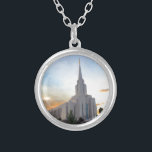 Collier LDS Utah Temple sunset<br><div class="desc">beautiful picture of the LDS Oquerrh Mountain temple en Utah. Perfect to display your favorite temple !</div>