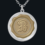 Collier *~* Lette "B" Monogramme de cire dorée diamant<br><div class="desc">Energetiquement Amélioré PendantLa lettre "B" faux WAX SEAL SILVER SILVER PLATED NECKLACE. VÊTEMENTS DE CIRE ÉPARGNANTE / TISSUS - Idéal pour une enveloppe spéciale , les fêtes de fête et bien plus encore. Le design est ELEGANT CLASSIC et RICH. Les faux DIAMONDS lui donnent une jolie SPARKLE... comme ils devraient....</div>