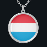 Collier Luxembourg Flag<br><div class="desc">Patriotic flag of Luxembourg.</div>