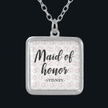 Collier Maid of Honor Mariage Ring Motif et nom<br><div class="desc">Maid of Honor Mariage Ring Motif et nom collier.</div>