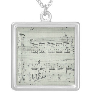 Collier Manuscrit de musique de polonaise Chopin pour le