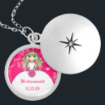 Collier Mariage Bridesmaid Anime Blonde Fuchsia<br><div class="desc">Mariage Keepsaké Mariage Colliers - pour changer la couleur arrière - plan - cliquez sur personnaliser - cliquez sur modifier - choisissez l'outil dernier dans le menu déroulant et choisissez l'une des couleurs affichées ou entrez votre code hexadécimal rgb pour votre couleur de mariage personnalisée - pour changer la couleur...</div>