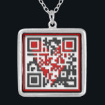 Collier Me Marierez-Vous Proposition 3D-Effet QR Code<br><div class="desc">Qu'est-ce qu'une proposition de mariage, un pot-de-vin ou un autre cadeau d'occasion, un souvenir, et une conception de code QR vraiment cool, le tout en un seul cadeau ? Ce beau code QR mariage proposition collier pendentif! Ils penseront que c'est un design de coeur nerveux propre pour leur geek intérieur,...</div>