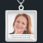 Collier Mère de la mariée dans le ciel Mariage de commémor<br><div class="desc">Portez ce magnifique collier commémoratif de la Mère de la Mariée le jour de votre mariage pour sentir l'amour que vous avez partagé avec elle et la garder proche le jour spécial. Ajoutez votre propre texte spécial, ou, utilisez le libellé comme indiqué "Je sais que vous seriez ici aujourd'hui si...</div>
