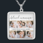Collier Mignonne Mamma Maman Maman Fête des mères Collage<br><div class="desc">Encapsulez la joie de la maternité avec ce collier "Mamma bien-aimée", un emblème de l'union. Chaque segment photo dans le collage est un témoignage de tendre les premiers instants, une célébration de nouveaux débuts. Conçu avec amour comme un cadeau personnalisé de la Fête des Mères, ce charmant morceau est un...</div>
