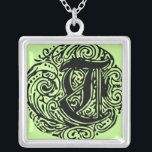 Collier Monarchie "T"<br><div class="desc">Fancy Letter Police Monogram appelée Monarchia. Un texte de style vintage victorien. Customisez ceci avec votre illustration ou texte. Transférez cette conception à n'importe quel produit.</div>