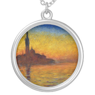 Collier Monet Sunset Venise Coloré Impressionnisme Art