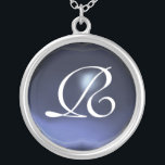 Collier Monogramme bleu Topaz<br><div class="desc">Design élégant et unique avec pierres précieuses. Modélisation et rendu en 3D Studio Max par Bulgan Lumini .Part de la série Hyper Talismans.</div>