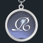 Collier Monogramme bleu Topaz<br><div class="desc">Design élégant et unique avec pierres précieuses. Modélisation et rendu en 3D Studio Max par Bulgan Lumini .Part de la série Hyper Talismans.</div>