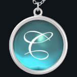 Collier Monogramme de Gem Aquamarine Bleue<br><div class="desc">Design élégant et unique avec pierres précieuses. Modélisation et rendu en 3D Studio Max par Bulgan Lumini .Part de la série Hyper Talismans.</div>