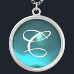 Collier Monogramme de Gem Aquamarine Bleue<br><div class="desc">Design élégant et unique avec pierres précieuses. Modélisation et rendu en 3D Studio Max par Bulgan Lumini .Part de la série Hyper Talismans.</div>