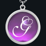 Collier Monogramme de gemme d'améthyste pourpre<br><div class="desc">Design élégant et unique avec pierres précieuses. Modélisation et rendu en 3D Studio Max par Bulgan Lumini .Part de la série Hyper Talismans.</div>