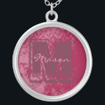 Collier Monogramme Raspberry Damask<br><div class="desc"></div>