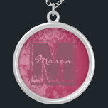 Collier Monogramme Raspberry Damask<br><div class="desc"></div>