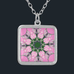 Collier Motif Motif Monogramme noir et rose joli<br><div class="desc">Black and Pink Floral Fashion Motif Monogram Art Print Présentation de "Black and Pink Floral Fashion Motif Monogram Art Print", une pièce étonnante et élégante qui combine élégance florale avec modernité. Le texte "Azusa" intégré dans le motif ajoute une touche unique, créant une pièce moderne et attrayante, parfaite pour ajouter...</div>