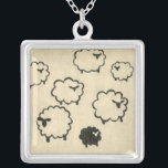 Collier Mouton blanc et noir sur Arrière - plan crème<br><div class="desc">Votre enfant a-t-il du mal à dormir ? Demandez-leur de compter les brebis blanches et noires dans cette impression de Chariklia Zarris. Une pièce merveilleuse qui est élégante dans sa simplicité. Commandez votre impression dès aujourd'hui !</div>