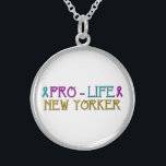 Collier New-Yorkais Pro-Life<br><div class="desc">Collier New Yorker Pro-Life. N'hésitez pas à modifier la couleur de l'arrière - plan et/ou à ajouter des mots grâce aux outils de personnalisation de Zazzle. Pour des milliers d'autres produits pro-vie, veuillez visiter le magasin Artists4God à l'adresse suivante : http://www.zazzle.com/artists4god/gifts?cg=196514834256778908&rf=238686044861169565</div>
