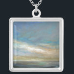 Collier Nuages côtiers avec océan<br><div class="desc">Une peinture côtière extraordinaire de ce magnifique littoral californien, comme le montre Sheila Finch. Ce paysage inspiré par la nature prend une touche familière et apporte une touche moderne à cette oeuvre d'art colorée qui vous est apportée par World Art Group. La lumière traverse les nuages au-dessus d'un océan calme...</div>