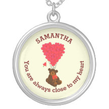 Ours en peluche romantique et coeur rouge personna