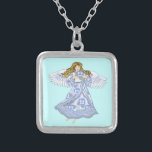 Collier Pansy flower Christian angel<br><div class="desc">Collier Pansy Angel, t-shirts Angel et cadeaux Angel par ArtMuvz Illustration. Un t-shirt romantique Pansy Angel pour maman, papa, enfants, bébé. Joli Ange Pansy anniversaire et cadeaux de noël, sac fourre-tout, tasse, casquette. Les cadeaux d'anges sont une façon réfléchie et significative de montrer à quelqu'un qui vous tient à coeur....</div>