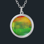 Collier Peinture Abstraite<br><div class="desc">Peinture Abstraite en rouge, vert et jaune</div>