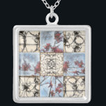 Collier Peinture Abstraite de défilement<br><div class="desc">Un tableau abstrait lambrissé à défilement floral de Jennifer Goldberger. Pièce merveilleusement complexe,  deux panneaux ne sont pas exactement les mêmes. Si vous cherchez un cadeau magnifique ne cherchez plus!</div>