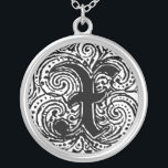 Collier Pendentif Monarchia "X" Monogramme<br><div class="desc">Fancy Letter Police Monogram appelée Monarchia. Un texte de style vintage victorien. Customisez ceci avec votre illustration ou texte. Transférez cette conception à n'importe quel produit.</div>