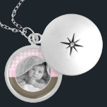 Collier personnalisé avec cadre photo rose Houndst<br><div class="desc">Emplacement personnalisé.</div>