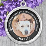 Collier Personnalisé Pet Memorial Sympathy Keepsaké Chien<br><div class="desc">Honore ton meilleur ami avec un collier de mémorial personnalisé pour animaux de compagnie. Ce souvenir unique est le cadeau parfait pour vous, votre famille ou vos amis pour rendre hommage à votre être aimé. Ce collier unique de mémorial pour chien présente un design simple en noir et blanc avec...</div>