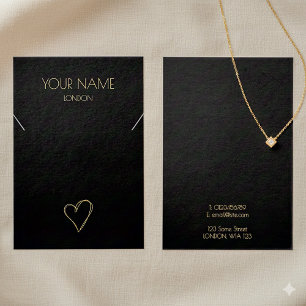 Collier petit coeur or ou carte d'affichage bracel