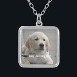 Collier Photo et nom personnalisés Golden Retriever Dog<br><div class="desc">Personnalisez ce Golden Retriever Dog keepsaké avec la photo et le nom de votre chien ou chiot (ou de la photo/nom de l'autre animal ou de la personne). Texte : "Best Dog Ever" ou ajoutez votre propre texte - Nous aimons Daisy (nom de votre chien), l'anniversaire du chien ou le...</div>