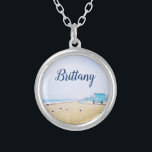 Collier Plage de Californie mouettes de mer sable nom pers<br><div class="desc">Détendez-vous et rappelez-vous l'odeur fraîche du sel de l'air marin chaque fois que vous portez cette superbe photo couleur pastel personnalisées nom collier de charme. Ce collier se présente en petites, moyennes et grandes tailles, ainsi qu'en forme de carré et de cercle. Vous pouvez commander ce collier dans votre choix...</div>