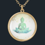 Collier Plaqué Or *~* AP33 Bouddha aquatique Lotus botanique floral<br><div class="desc">( ID de recherche AP33 pour des designs similaires ) Boho Zen Aquarelle Abstraite simple et minimale avec zones OR. Il y a des options dans la forme et les couleurs de placage en métal en Plaque d'argent et en Plaque d'or. * Garland bohème rehaussé d'énergie / Bouquet Floral /...</div>