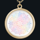 Collier Plaqué Or *~* Aquarelle Pastel Rainbow Mandala Spirituel<br><div class="desc">PLAQUE D'OR MANDALA PASTEL NECKLACE - Pour les guérisseurs , la guérison , la guérison de l'énergie* Carte-cadeau améliorée pour l'énergie - Aquarelle de guérisseur pour la guérison de la belle RAINBOW PASTEL SIMPLE MINIMAL MANDALA doux Esoteric Spirituel Métaphysique Nouveau Âge GOLD PLAÉ PASTEL MANDALA NECKLACE Ce modèle de MANDALA...</div>