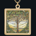 Collier Plaqué Or Arbre de la vie/de fenêtre en verre teinté de<br><div class="desc">Art. Makes vintage un cadeau signicatif et affectueux pour elle pour presque toute l'occasion. Merci pour le visionnement.</div>