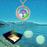 Collier Plaqué Or Arbre spirituel de vie Marine Essence bleue de Cos<br><div class="desc">L'arbre de vie est la source d'une force qui relie toutes les vies. Il représente également le cycle de vie et de mort. De façon analogue, cela signifie que toutes les vies dans le cosmos sont connectées les unes aux autres et qu'il y a un mode de vie spirituel. L'illustration...</div>