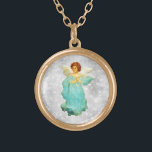 Collier Plaqué Or *~* Classic Vintage AP40 Angel Red Head Turquoise<br><div class="desc">(ID de recherche AP40 pour des designs similaires) Transfert vers d'autres produits si vous le souhaitez. Vintage ROND Design or avec l'art classique sucré d'une jeune femme ROUGE HEAD ANGEL en TURQUOISE CLOTHING . * Énergétiquement Amélioré Romantique Vintage rétro Antique fausse Parties scintillant diamant pavé Arrière - plan. ANGE DE...</div>