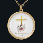 Collier Plaqué Or *~* Communion Fleurs AP35 Confirmation chrétienne<br><div class="desc">( ID de recherche AP35 pour des designs similaires et AP40 )) Bouquet floral de fleurs à la base d'une plaine rustique Croix de Jésus-Christ. Retirez, redimensionnez et modifiez les éléments que vous voulez et pouvez. Convertissez la conception pour n'importe quel bon objectif de vibe que vous voulez. Transférez-le à...</div>