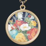 Collier Plaqué Or Floral de minuit I<br><div class="desc">Floral</div>