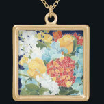 Collier Plaqué Or Florals II de minuit<br><div class="desc">Floral</div>