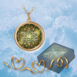 Collier Plaqué Or Green Ein Od Milvado sur Gold Mandala<br><div class="desc">Surprenez-la avec ce magnifique mandala en or avec les mots hébreux Ein Od Milvado, traduit comme "Il n'y a personne d'autre que Lui (Hashem)". Créez un ensemble cadeau avec la boîte à bijoux correspondante. Vous serez impressionné par l'impression couleur vive et de haute qualité. La boîte à bijoux est vendue...</div>