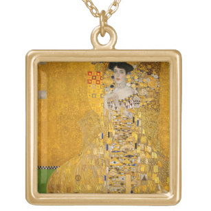 Collier Plaqué Or Gustav Klimt - Portrait d'Adele Bloch-Bauer I