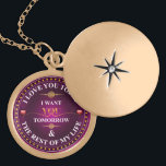 Collier Plaqué Or je t'aime demain et le reste de ma vie<br><div class="desc">Je Vous Veux Aujourd'Hui,  Demain,  La Semaine Prochaine,  Et Pour Le Reste De Ma Vie ...  Mais tomber amoureux de toi était hors de mon contrôle. #bestlovecit#emotionallovecitcitations</div>