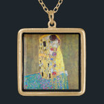 Collier Plaqué Or Le baiser de Gustav Klimt, Art Nouveau Vintage<br><div class="desc">Le Kiss (Der Kuss) (1907/08) de Gustav Klimt est probablement son oeuvre la plus célèbre. Klimt a commencé à y travailler en 1907 et c'est le point culminant de sa soi-disant "période d'or". The Kiss est une vintage peinture d'amour et d'amour de l'époque victorienne Symbolisme mettant en vedette un couple...</div>