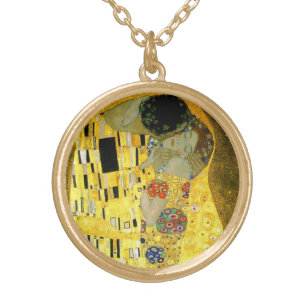 Collier Plaqué Or Le ~ Gustav Klimt de baiser