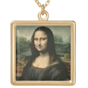 Collier Plaqué Or Leonardo Vinci   Mona Lisa, c.1503-6