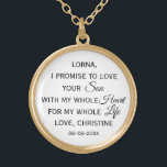 Collier Plaqué Or Mère personnalisée de la chambre cadeau de l'épous<br><div class="desc">Beau et classique cadeau pour la Mère du GROOM de la Mariée personnalisée avec le nom de la Mère de la Salle,  le nom de la Mariée,  et la date du mariage</div>